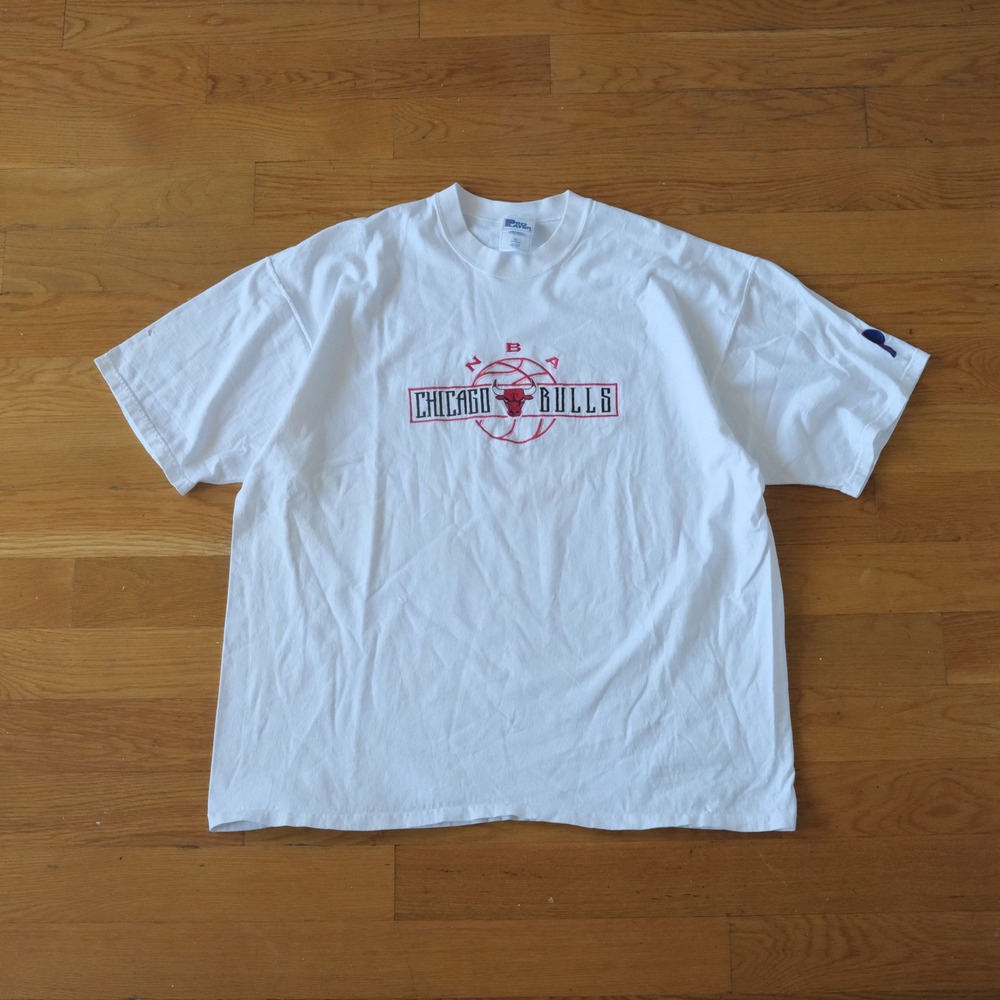 Pro Player Chicago Bulls T-Shirt Mens White Graphic NBA Vintage Style XXL 90s